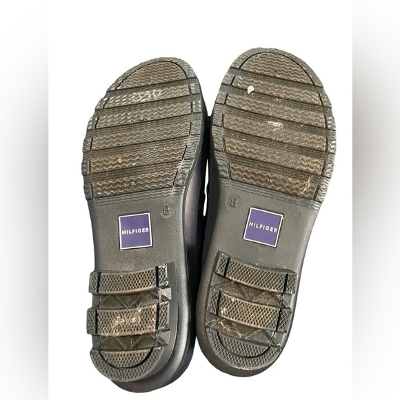 Nwot Tommy Hilfinger Navy  Designer Rain Boots - Picture 4 of 5